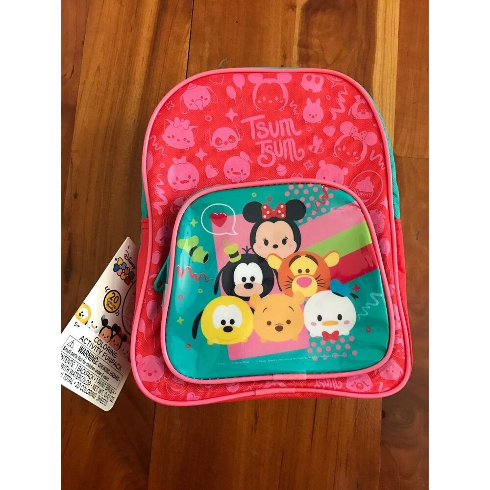 Disney Tsum Tsum Pink Blue Coloring Activity Fun Pack Mini Back Pack